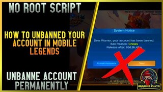 HOW TO UNBANNED YOUR ACCOUNT IN MOBILE LEGENDS IN ALL PATCH, No Root, Bypass, Script || MLBB