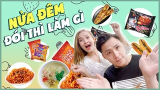 Nửa đêm đói quá thì làm gì ?? Ăn sạch 7-Eleven  🥰