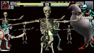 AN Mugen #278: Skeleton & Skeleton VS Skeleton AK-47 on Giant Chicken & Diablo Skeleton