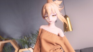 [Blender/fabric/ เก็นชินพุมแพกtMMD] เสื้อผ้าจะค่อนข้างใหญ่