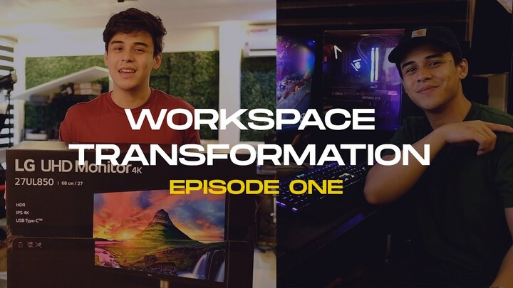 NEW GAMING RIG! 4K HDR LG MONITORS + RTX3070 RIG! | WORKSPACE TRANSFORMATION EP. 1 | Khalil Ramos