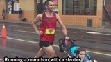 Break the world marathon record with pushing the pram
