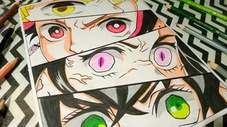 Drawing eye kimetsu no yaiba member last part