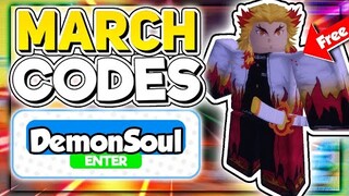 New "March Update Working Codes (2022) in Roblox Demon Soul