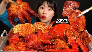 ASMR 해물찜 먹방 (가리비,문어,킹크랩,전복,새우,홍합,오징어) MUKBANG SEAFOOD (KING CRAB,OCTOPUS,SCALLOP,ABALONE,SHRIMP)