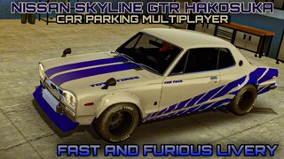 Free Nissan Skyline GTR Hakosuka Livery Tutorial in Car Parking Multiplayer New Update