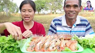 กุ้งแม่น้ำย่างน้ำจิ้มสูตรเด็ดเผ็ดๆแกล้มผักกรอบๆบรรยากาศหลังฝนตก