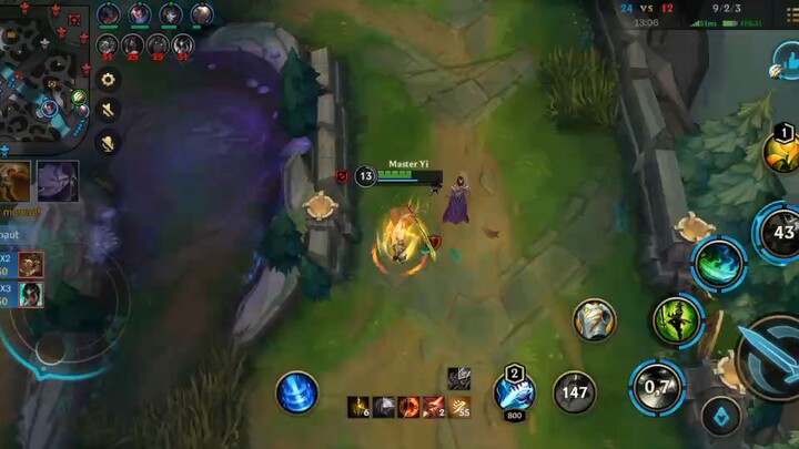 Champion Master Yi. Tripel kill