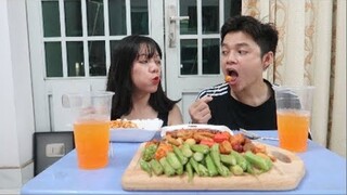 100k Ăn Hết Xiên Đồ Chiên Mừng Sinh Nhật Uyên Cá Mòi || Vũ Liz TV