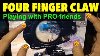 FOUR FINGER CLAW HANDCAM | Playing with PRO Friends | PUBG MOBILE - IPAD MINI 5