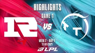 [Highlights] RNG vs. TT - Game 1 | Tuần 2 Ngày 1 | LPL Mùa Xuân 2022