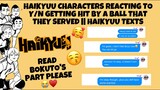 Haikyuu Characters Reacting To Y/n Getting Hit By A Ball They Served || Haikyuu Texts