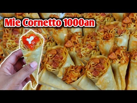 JAJANAN LARIS DIJUAL DIMANA AJA !! IDE JUALAN MIE CORNETTO 1000AN