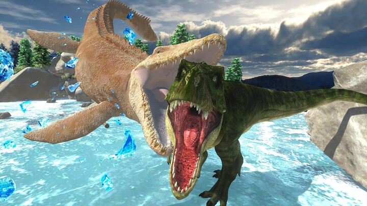Jurassic world mosasaurus strikes! - Animal Revolt Battle Simulator