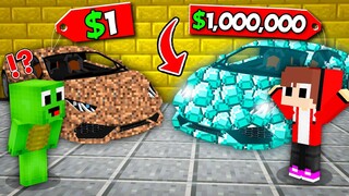 Baby Mikey & Baby JJ BOUGHT SUPER CAR ! SUPER CAR in Minecraft (Maizen Mizen Mazien)