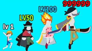 Chiến Binh Người Que Tiến Hóa Từ Luffy Lên Râu Đen, Bigmom, Râu Trắng Max LVL - Stickman Top Game