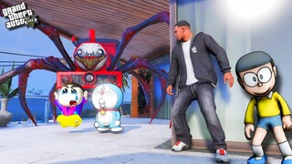 Franklin,Shinchan,Nobita & Doraemon Play Chupan Chupai With Choo Choo Charles In Gta5