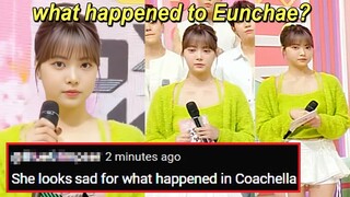 fans are getting worried for Eunchae after Music Bank episode today (hate comments after Coachella)