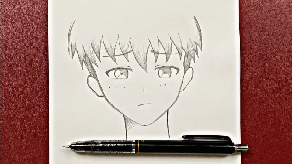 Easy anime drawing | how to draw cute anime boy easy step-by-step - Bilibili