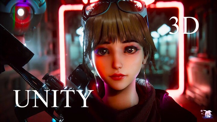 Cartoon Sci-Fi Girl Made by【Unity3D】