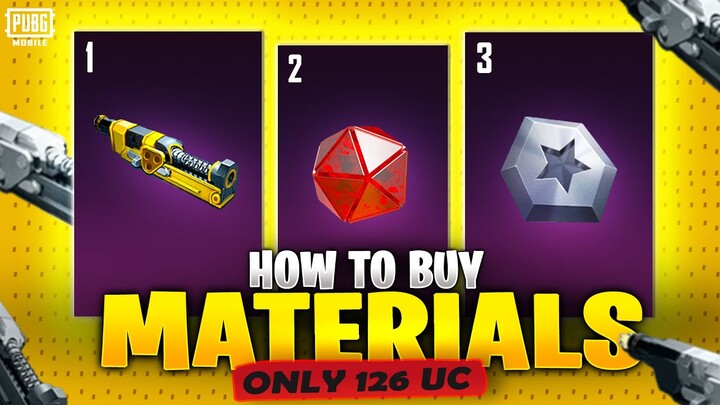 HOW TO GET MATERIALS IN PUBG MOBILE | ONLY 126 UC | UPGRADE YOUR GLACIER M416 NOW