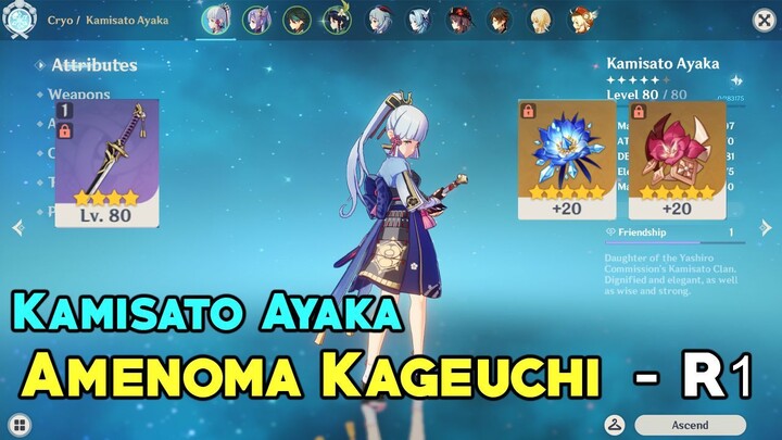 Ayaka C0- Lv80 Amenoma Kageuchi & Cryo DMG Build - Genshin Impact