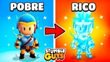 Pasé de POBRE a RICO en STUMBLE GUYS…😱 *nuevas especiales*