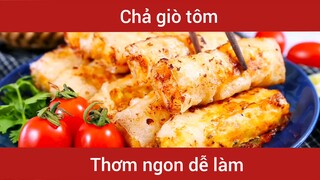 Công thức làm chả giò tôm  #nauan