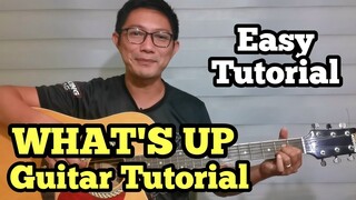 WHAT'S UP | GUITAR TUTORIAL FOR BEGINNERS