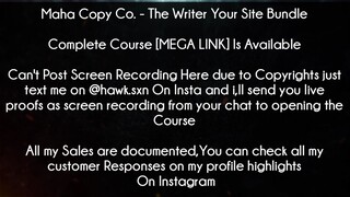 Maha Copy Co. Course The Writer Your Site Bundle download