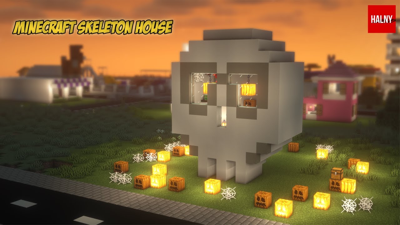 Minecraft Skeleton House Halloween Bilibili