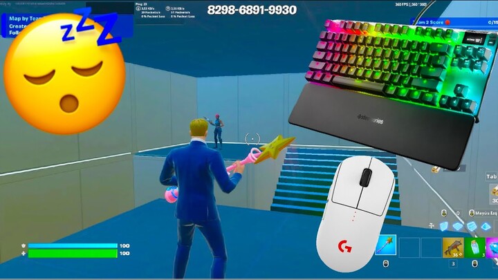Apex Pro TKL & 360fps ASMR Chill 🤩 Piece Control 1v1🏆Satisfying Keyboard Fortnite