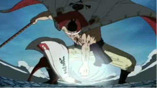 Râu trắng nổi điên, đập gần chết Akainu #anime #onepiece