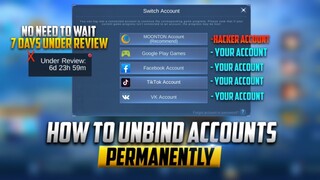 HOW TO UNBIND/DISCONNECT ACCOUNT | NO NEED TO WAIT 7 DAYS UNDER REVIEW | MOBILE LEGENDS