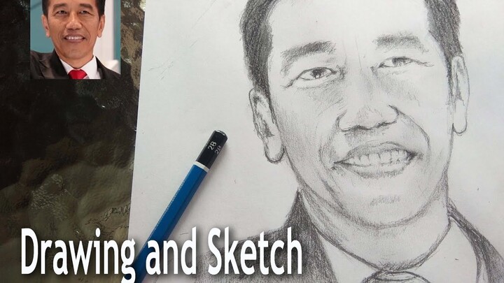 Pak Jokowi - How to draw face #PresidenRI #artisIndonesia #pencilart