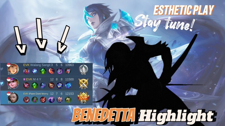 BENEDETTA SEKALI ULTI RATA! 💀😮‍💨🔥 - AESTHETIC PLAY - MOBILE LEGENDS [HIGHLIGHT]