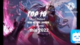Mobile Legends - Top 10 Most Picked Hero as Core/Jungler in Mythical Glory this 2022