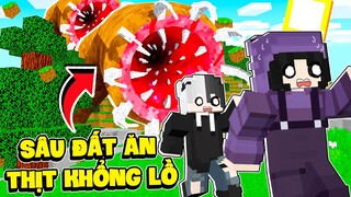 Noob Ruby Và Siro Thử Thách 24h Thoát Khỏi “ SÂU ĐẤT ĂN THỊT KHỔNG LỒ “ Trong Minecraft