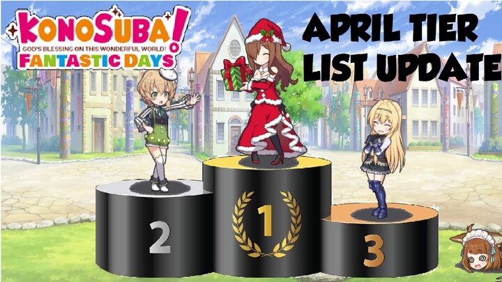 Konosuba Fantastic Days Tier List Update for April 2022