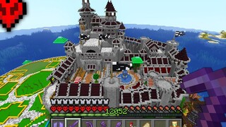 ฉันสร้างปราสาทขนาดมหึมาในมายคราฟฮาร์ดคอร์!I Built a MASSIVE Castle in Minecraft Hardcore!