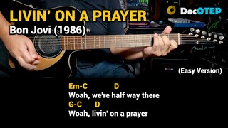 Livin' On A Prayer - Bon Jovi (Easy Guitar Chords Tutorial with Lyrics) Part 1 REELS