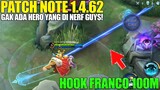 TERIZLA DI BUFF! EXPERIMENT TELEPORT HERO YI DENGAN HOOK FRANCO & ULTI JOHNSON - PATCH NOTE 1.4.62