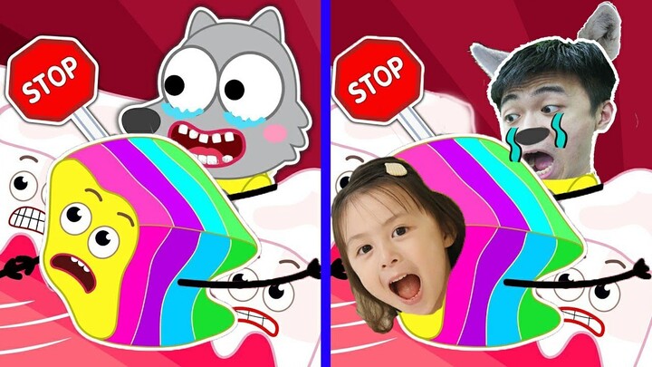 Pica Wolf PARODY with ZERO BUDGET Hey Tooth, Please Stay! Kids Stories About Wolf Pica Family