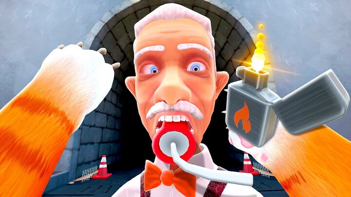 Putting DYNAMITE in Grandpa's Mouth - I Am Cat VR (Full Release)