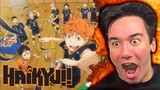 REACTING to ALL *HAIKYUU!!* OPENINGS (1-7) for THE FIRST TIME !!
