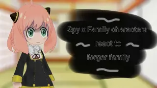 Türkçe) Spy x family characters react to Forger family //❗bad English❗