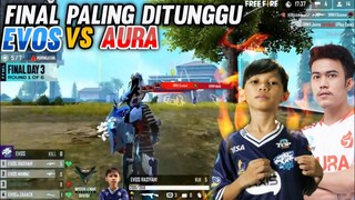 SERU EVOS VS AURA ‼️ SNIPER EVOS RASYAH BIKIN MUSUH KETAR KETIR DI FINAL FFML DIVISI 2