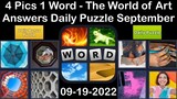 4 Pics 1 Word - The World of Art - 19 September 2022 - Answer Daily Puzzle + Bonus Puzzle