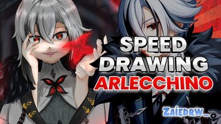 SPEEDDRAWING ARLECCHINOS FROM GENSHIN IMPACT