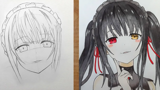 วิธีการวาด KURUMI Date a Live - วิธีการวาด Anime